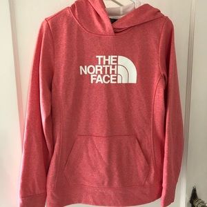 The North Face pink sweatshirt
